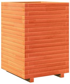 Vaso/floreira de jardim 50x50x72 cm pinho maciço castanho mel