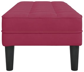 Banco Vermelho Vinho 113x57x39 cm Veludo