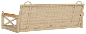 Banco baloiço 109x62x40 cm vime PE bege