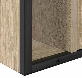 Conjunto de Móveis para Banheiro 3 pcs Carvalho sonoma