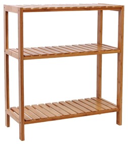 SONGMICS BCB33Y Estante de bambu para banheiro/cozinha/sapateira, 60 x 26 x 66 cm Ideal para banheiro, sala de estar, corredor, cozinha ou varanda.