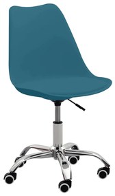 vidaXL Cadeira de escritório couro artificial turquesa