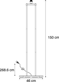 Candeeiro de pé moderno bege - Thijmen