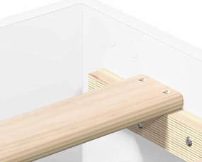 Estrutura cama s/ colchão 75x190 cm derivados de madeira branco