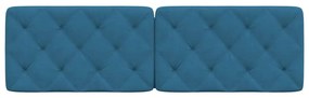 Almofadão de cabeceira 160 cm veludo azul