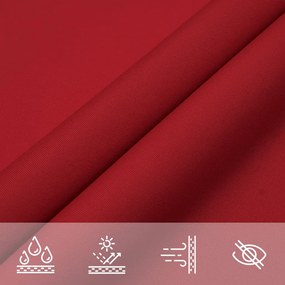 Para-sol estilo vela tecido oxford retangular 2x4 m vermelho