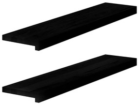 Soleiras da janela 2 pcs 90x20x2 cm carvalho castanho-escuro