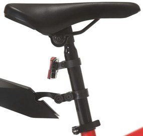 Bicicleta de montanha 21 velocidades roda 26" 42 cm vermelho