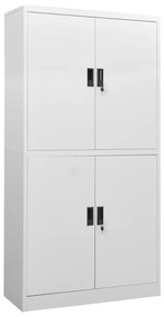 vidaXL Armário de escritório 90x40x180 cm aço cinzento-claro