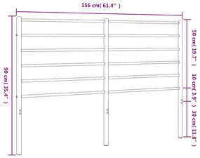 Cabeceira de cama 150 cm metal branco