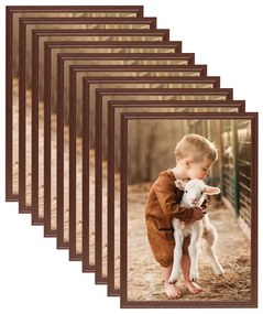 vidaXL Molduras para mesa 10 pcs 15x21 cm MDF castanho