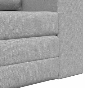 Sofá-Cama de Chão 2-em-1 Cinzento Nublado 148x71x83 cm Tecido