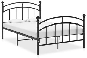 vidaXL Estrutura de cama 120x200 cm metal preto