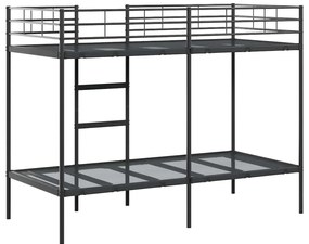 Beliche sem colchão 100x190 cm aço preto