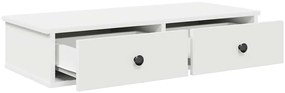 Prateleira parede c/ gavetas 80x34x17 cm deriv. madeira branco