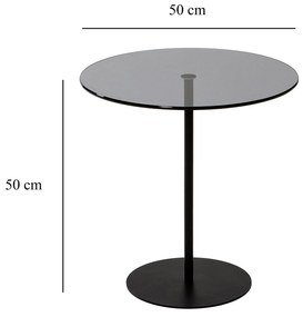 Mesa de Apoio Chill-Out - Preto e Cinza Escuro - 50 cm x 50 cm x 50 cm