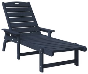 Espreguiçadeiras vidaXL 2 pcs Azul-marinho 162x53x98.5 cm HDPE, Espreg