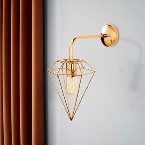 Candeeiro de Parede Elmas – Dourado – 20 x 37 cm
