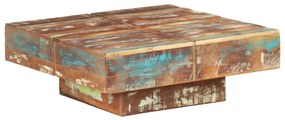 Mesa de centro 80x80x28 cm madeira recuperada maciça