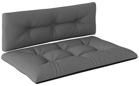 Outsunny Conjunto de 2 Almofadas para Paletes com Tecido Resistente Impermeável Anti-UV Assento 120x77 cm Encosto 120x40 cm Cinzento Escuro