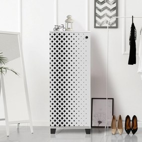Sapateira Filinta – Branco/Preto – 50 cm x 127 cm x 38 cm