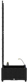 Jardineiras de Jardim 1 pc Preto 40 x 40 x 126 cm Plástico