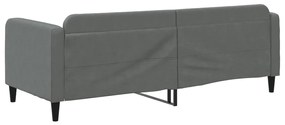 Sofá-cama 80x200 cm tecido cinzento-escuro