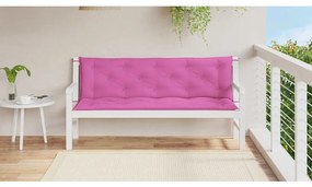 Almofadões p/ banco de jardim 2 pcs 150x50x7 cm tecido rosa