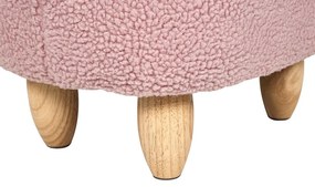 Tamborete em tecido rosa UNICORN Beliani