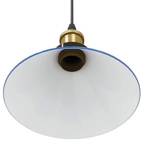 Candeeiro suspenso regulável altura E27 azul escuro Ø22cm