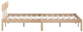 Estrutura de cama sem colchão 160x200 cm madeira maciça