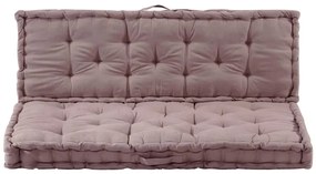 Almofadões p/ sofá de paletes 2pcs algodão cinzento-acastanhado