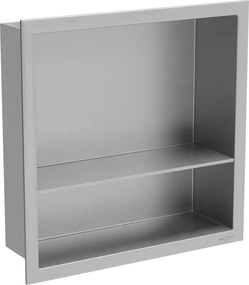 Mexen X-Wall-R prateleira embutida com flange e prateleira 30 x 30 cm, inox - 1910303010S