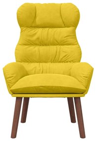 Cadeira Relaxante Veludo Amarelo