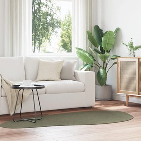 Tapete 'HUARTE'Pelo Curto Macio e Lavável Verde Floresta 100x200 cm