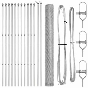 Cerca Hexagonal vidaXL 1,6x25 m Aço Galvanizado