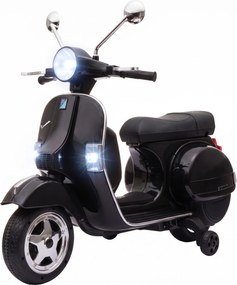 AIYAPLAY Motocicleta Elétrica Infantil Vespa PX150 12V com Bateria de Lítio 35W 2 Motores 25° Limitação de Direção para 3-6 Anos | Aosom Portugal