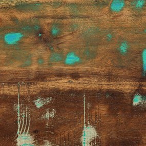 Mesa de cabeceira multicor 50x27x50cm madeira maciça recuperada
