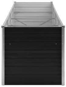 Canteiro elevado jardim aço galvanizado 320x80x77 cm antracite