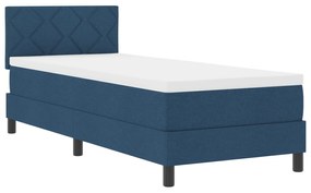Cama Box Spring com Colchão Azul 80x200 cm Tecido