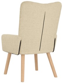 Poltrona Relaxante vidaXL em Tecido Creme
