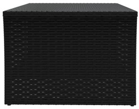 Mesa de centro 100x50x40 cm vime PE preto