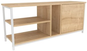 Móvel TV Neola – Branco Carvalho – 120 cm
