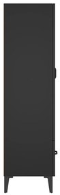 Armário alto 70x31x115 cm derivados de madeira preto