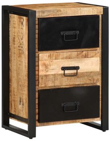 vidaXL Armário de gaveta 50x35x70 cm manga de madeira áspera maciça