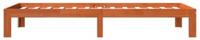 Cama sem colchão 75x190 cm madeira de pinho maciça castanho-mel