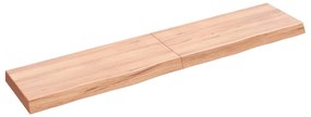 vidaXL Prateleira de parede 140x30x(2-6) cm carvalho tratado castanho