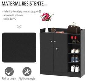 Aparador Snow de 83 cm - Preto - Design Escandinavo