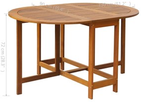 Conjunto de jantar dobrável p/ exterior 5 pcs acácia maciça