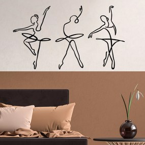 Acessório Decorativo de Parede em Metal Model-106 – Preto – 70 x 1,5 x